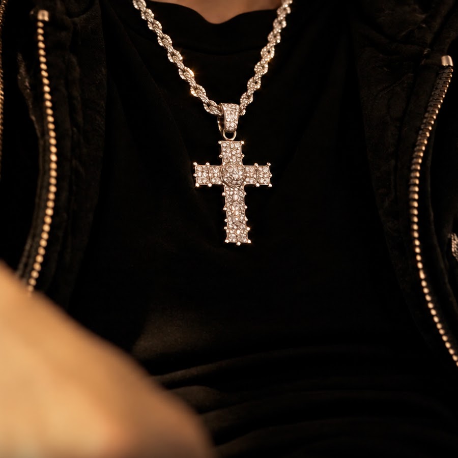 CEAZY’s official artist profile photograph, a silver cross chain against black clothing